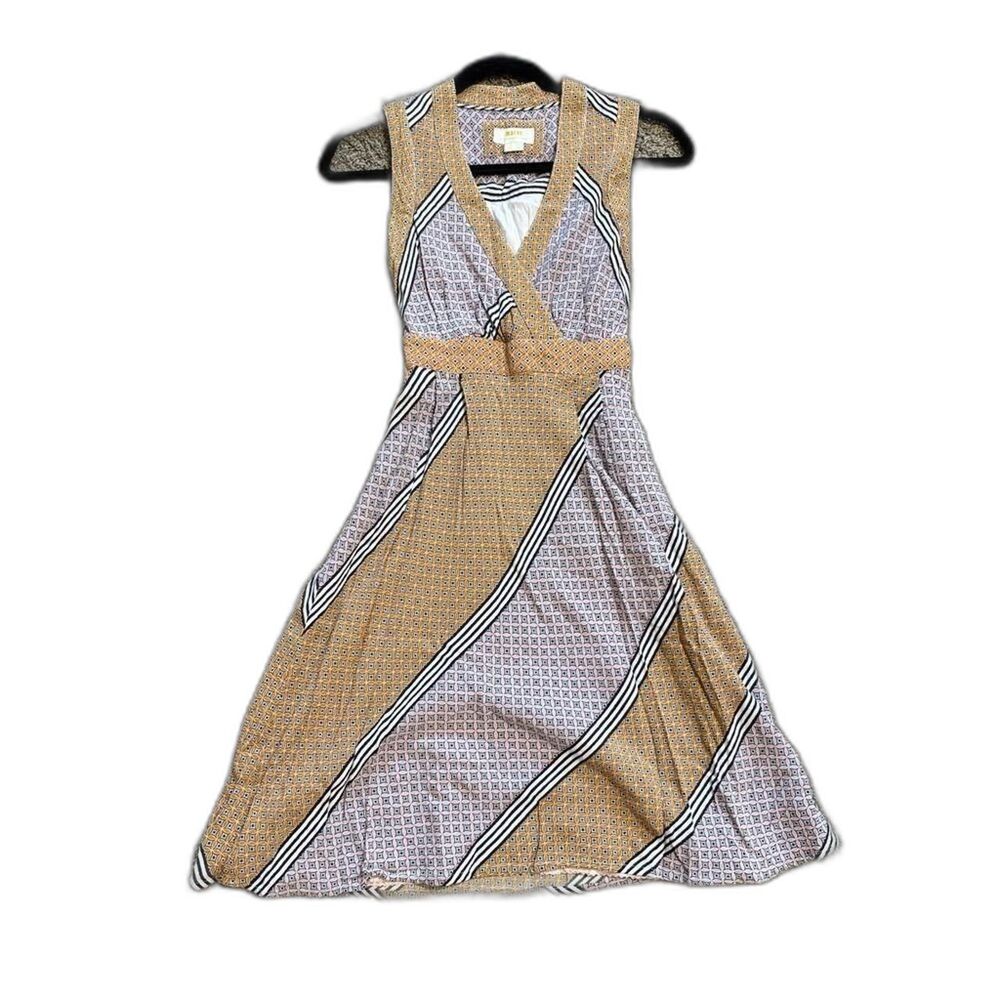 Anthropologie Women's Orange and Cream Dress